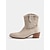 baratos Botas de tornozelo-Botas femininas de camurça sintética cor amêndoa – botas de cowboy estilo western com recortes e salto baixo para looks de outono, passeios na fazenda e saídas casuais de fim de semana