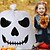 billige Halloween-Halloween græskarbladposer - 2-pak, plastik, sjove udtryk, græsplænepynt, festartikler