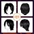 abordables Pelucas de fiesta-Pelucas cortas de anime para cosplay, para fiesta de Halloween, con capas puntiagudas, cabello sintético corto para hombres. &amp;estilo negro para mujer