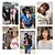 cheap Historical Wigs-70s Style Retro Mullet Wig 80s Style Costume Long Wavy Brown Hair with Sunglasses Costume Accessory