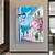 abordables Peintures paysages-Peinture à l&#039;huile abstraite faite à la main, paysage urbain de Paris, peinture à l&#039;huile, vue de la rue, personnes marchant dans les rues animées de Paris, peinture sur cadre