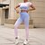 billiga Set och One-Pieces-Dam 2 delar Yogatröja Loungekläder Färggradient Träningsdräkter Svart Rodnande Rosa Gymträning Hög midja Stretch Andningsfunktion Kortärmad Sport Sportkläder Smal