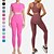 billiga Set och One-Pieces-Dam Yogatröja Loungekläder Sport-BH Sömlösa Leggings Ensfärgat Träningsdräkter Mörkgrå Sjöblå Gymträning Hög midja Stretch Andningsfunktion Kortärmad Sport Sportkläder Smal