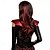 billiga Halloween peruker-röd och svart vampyrperuk – läskigt vampyrhår för halloween, cosplay, vampyrkostymfester och rollspelstillbehör
