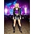 abordables Para mujeres-Botas vaqueras occidentales con bordado de llamas negras para mujer: botas retro hasta la rodilla con tacón bajo para festivales de música, disfraces de Halloween y cosplay.