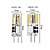 זול נורות דו-פיניות לד-10 יחידות נורת לד G4 AC/DC12V ללא הבהוב, 2W 3W סיליקון, 24/48 נוריות SMD3014, בהירה במיוחד, מחליפה נורת הלוגן של 30W