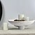 baratos Estátuas-Grande tigela de pedestal de resina decorativa, tigela de frutas central branca moderna para balcão de cozinha, prato decorativo elegante para casa
