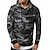preiswerte Basic-Hoodies für Herren-Herren Kapuzensweatshirt Grün Grau Mit Kapuze Tarnung Sport &amp; Outdoor Täglich Ferien Polyester Streetwear Basic Lässig Herbst Winter Bekleidung Kapuzenpullover Sweatshirts
