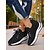 baratos Ténis de mulher-Tênis feminino flyknit com salto oculto, estilo esportivo com listras ousadas, perfeito para uso diário, caminhadas e passeios casuais