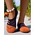 baratos Sapatilhas e Mocassins de mulher-sapatilhas femininas flyknit laranja – sapatos respiráveis e sem cadarço para o Halloween, festivais de outono e looks casuais do dia a dia