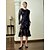 preiswerte Partykleid-besticktes Cocktail-Party-Midikleid mit langen Ärmeln