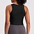 voordelige Yoga Tops-Dames Training Tops Lichte kleding Ademend Rimpels Mouwloos Sport Effen Kleur Kleding Bovenlichaam Voor Pilates Hardlopen Yoga Sportkleding