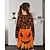 abordables Costumes d&amp;#39;Halloween pour filles-Halloween FILLE 3D Fantôme Robe manche longue Été Printemps Vacances Quotidien Fête Princesse Beau Doux Enfants 4-12 ans Robe Décontractée Robe trapèze Mi-long Coupe régulière