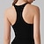 economico Top Yoga-Per donna Reggiseno da yoga Carro armato Reggiseno sportivo Supporto medio Senza ferretto Gli sport Tinta unica Top Per Palestra Atletico Pilates Abbigliamento sportivo