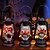 baratos Halloween-Lâmpada de LED para cabeça de caveira de Halloween com iluminação de olhos vermelhos brilhando no escuro, lâmpada de querosene retrô, decoração de festa
