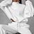 economico Tute da ginnastica-Per donna Tuta da Ginnastica Pantaloni da Tuta Felpa pullover Cerniera a un quarto Tinta unita Completo Abbigliamento Primavera Autunno Nero Bianco Palestra Allenamento Corsa Vita Alta Antivento