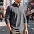 abordables Polo clásico para hombre-Hombre Camisetas polo con diseño de gofre Camisetas polo Ropa Cotidiana Cita Cremallera de un cuarto Manga Larga Moda Básico Plano Cremallera Primavera Otoño Ajuste regular Negro Blanco Vino Caqui