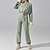 billiga Set och One-Pieces-Dam Lounge-möbel Tröja med pullover Höst Snörning Ensfärgat Träningsdräkter Svart Blå Utomhus Löpning Yoga Hög midja Lättvikt Mjukhet Varm Långärmad Sport Sportkläder Lös passning