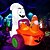 baratos Halloween-Carrinho de abóbora inflável de Halloween de 5 pés com doces, decoração de quintal inflável com LEDs embutidos para festa de Halloween ao ar livre, decoração interna, quintal, jardim e gramado
