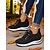 baratos Ténis de mulher-Tênis feminino flyknit com salto oculto, estilo esportivo com listras ousadas, perfeito para uso diário, caminhadas e passeios casuais