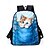 preiswerte Kinder- und Teenager-Rucksäcke-3-teiliges Denim-Taschen-Rucksackset mit Katzen-Print für Kinder von Kayomi Harai – süßes Cartoon-Design, isolierte Lunchtasche, verstellbarer Schultergurt, ideal für Schule, Reisen und den täglichen Gebrauch