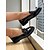 voordelige Damesinstappers &amp; loafers-Dames nude lakleren loafers met gespdetail - elegante instappers voor dames, klassieke preppy stijl kantoor schoenen voor dagelijks werk, school en casual uitjes