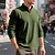 abordables Polo clásico para hombre-Hombre Camisetas polo con diseño de gofre Camisetas polo Ropa Cotidiana Cita Cremallera de un cuarto Manga Larga Moda Básico Plano Cremallera Primavera Otoño Ajuste regular Negro Blanco Vino Caqui