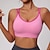 cheap Sports Bras &amp; Vests-Women&#039;s Strappy Sports Bras Underwear Medium Support Breathable Wireless Padded Solid / Plain Color Sport Activewear Black Pink Gym Fitness Yoga