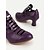 cheap Victorian &amp; Edwardian-Women's Purple Edwardian Cage Strap Heels – Vintage 1900s-Inspired Faux Leather Kitten Heel Dress Shoes, Retro Costume Footwear for Historical Reenactment, Theater, and Gothic Lolita Style