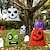 billige Halloween-Halloween græskarbladposer - 2-pak, plastik, sjove udtryk, græsplænepynt, festartikler