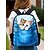 preiswerte Kinder- und Teenager-Rucksäcke-3-teiliges Denim-Taschen-Rucksackset mit Katzen-Print für Kinder von Kayomi Harai – süßes Cartoon-Design, isolierte Lunchtasche, verstellbarer Schultergurt, ideal für Schule, Reisen und den täglichen Gebrauch