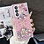 baratos Capa Samsung-telefone Capinha Para Samsung Galaxy Dobra Z 7 Dobra Z 6 Capa traseira com cordão Bling Glitter Brilhante Antichoque Borboleta Retro PC
