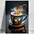 abordables Jusqu'à 30 $-Affiche sur toile moderne avec café fait avec amour, art mural sans cadre, adaptée à la décoration de la chambre et du salon