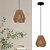 economico Modello a lanterna-Lampada a sospensione vintage in corda intrecciata, design artistico cavo, altezza 20 cm, luce bianca calda/bianca, E26/E27, catena regolabile