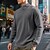 abordables Polo clásico para hombre-Hombre Camisetas polo con diseño de gofre Camisetas polo Ropa Cotidiana Cita Cremallera de un cuarto Manga Larga Moda Básico Plano Cremallera Primavera Otoño Ajuste regular Negro Blanco Vino Caqui