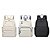 abordables Mochilas Universitarias-Mochila escolar para mujer en color crema y azul: mochila minimalista y ligera con múltiples bolsillos para uso diario y viajes.