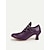 cheap Victorian &amp; Edwardian-Women's Purple Edwardian Cage Strap Heels – Vintage 1900s-Inspired Faux Leather Kitten Heel Dress Shoes, Retro Costume Footwear for Historical Reenactment, Theater, and Gothic Lolita Style