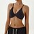 cheap Sports Bras &amp; Vests-Women&#039;s Strappy Sports Bras Underwear Low Support Breathable Wireless Padded Solid / Plain Color Sport Activewear Black Green Gym Fitness Yoga