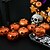 お買い得  ハロウィン-ハロウィンツリーのカボチャの飾り3個、3.15インチのミニ吊り下げボール飾り、ロープ付き、プラスチック製の夜のクリスマス装飾、小さな木、休日、パーティー、自宅、屋内用