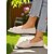 baratos Sapatilhas e Mocassins de mulher-Sapatos femininos Flyknit Bow Slip-On – sapatilhas casuais leves e respiráveis para uso diário, piqueniques no jardim e reuniões ao ar livre