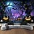 cheap Halloween Wall Tapestries-Halloween Blacklight Wall Tapestry – UV Reactive Haunted Path, Neon Colors Spooky Forest Scene, Glow in the Dark Gothic Backdrop for 2025 Halloween Party Decoration