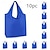 baratos armazenamento de bagagem e viagem-10 sacolas de compras dobráveis reutilizáveis, sacolas de poliéster laváveis e duráveis com alças resistentes, cores brilhantes, sacolas de compras ecológicas para uso diário, viagens, escritório e