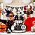 abordables Wearables y disfraces-Juego de 15 piezas de decoración de bandejas escalonadas rosas de Halloween, lindos letreros de madera fantasma y decoraciones de estilo rústico para el hogar, la mesa y suministros para fiestas.