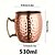 economico Bicchieri-Boccale Moscow Mule in rame martellato da 16 once, tazza singola con rivestimento in acciaio inossidabile 304 e manico in ottone, per bevande fredde, birra, vino, bar, feste, regalo