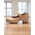 economico Scarpe da tip-tap-Scarpe da tip tap da donna in pelle color carne con tacco basso - scarpe da tip tap professionali per donne e ragazze