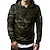 preiswerte Basic-Hoodies für Herren-Herren Kapuzensweatshirt Grün Grau Mit Kapuze Tarnung Sport &amp; Outdoor Täglich Ferien Polyester Streetwear Basic Lässig Herbst Winter Bekleidung Kapuzenpullover Sweatshirts