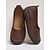 billige Slip-ons og loafers til kvinner-Damesko med kaffefarget, bred tå – myke slip-on-sko med sklisikker såle for heldagsturer, reiser og fritidsbruk.