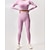billiga Set och One-Pieces-Dam 2 delar Yogatröja Loungekläder Höst Ensfärgat Träningsdräkter ArmyGreen Svart Gymträning Hög midja Stretch Andningsfunktion Långärmad Sport Sportkläder Smal