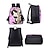 baratos Mochilas para Crianças e Adolescentes-Conjunto de mochila infantil de 3 peças em formato de gato da Kayomi Harai - linda mochila escolar com lancheira e estojo, compartimento isolado e grande capacidade para uso em escolas primárias, viagens ou piqueniques.