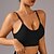 billige Sports-BH&#039;er og veste-Dame Yoga-bh Kampvogn Pilates-bh Undertøj Medium støtte Åndbart Vatteret Ensfarvet / almindelig farve Sport Sportstøj Sort Hvid Fitness Pilates Løb